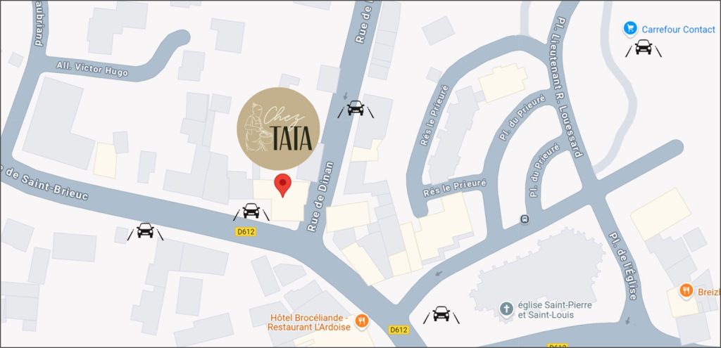 Carte de Bédée avec place de parking