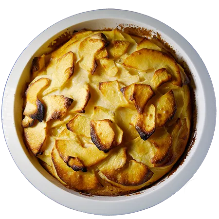 Assiette invisible aux pommes